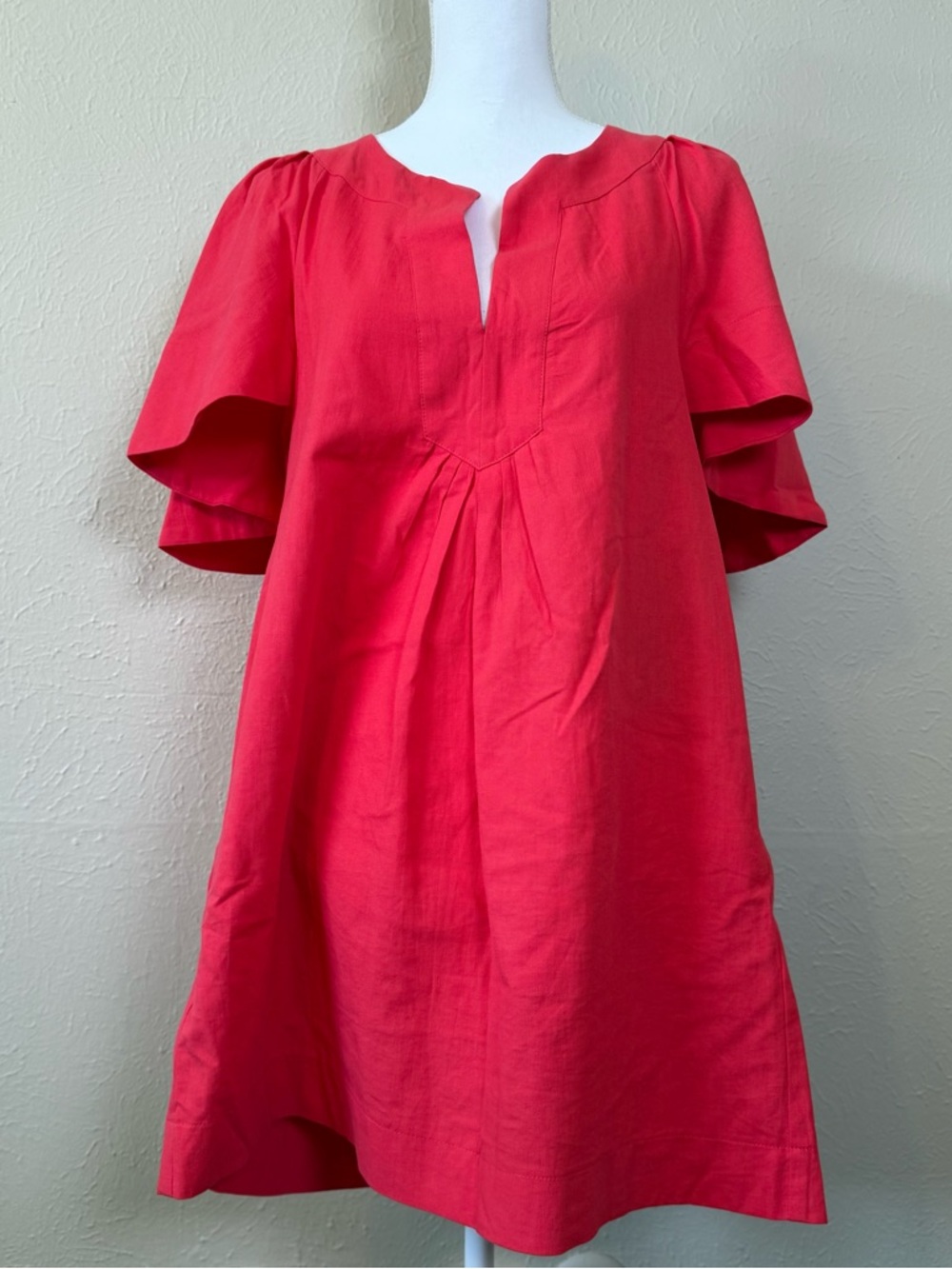 Pomander Place Red Finley Flutter Sleeve Mini Dress